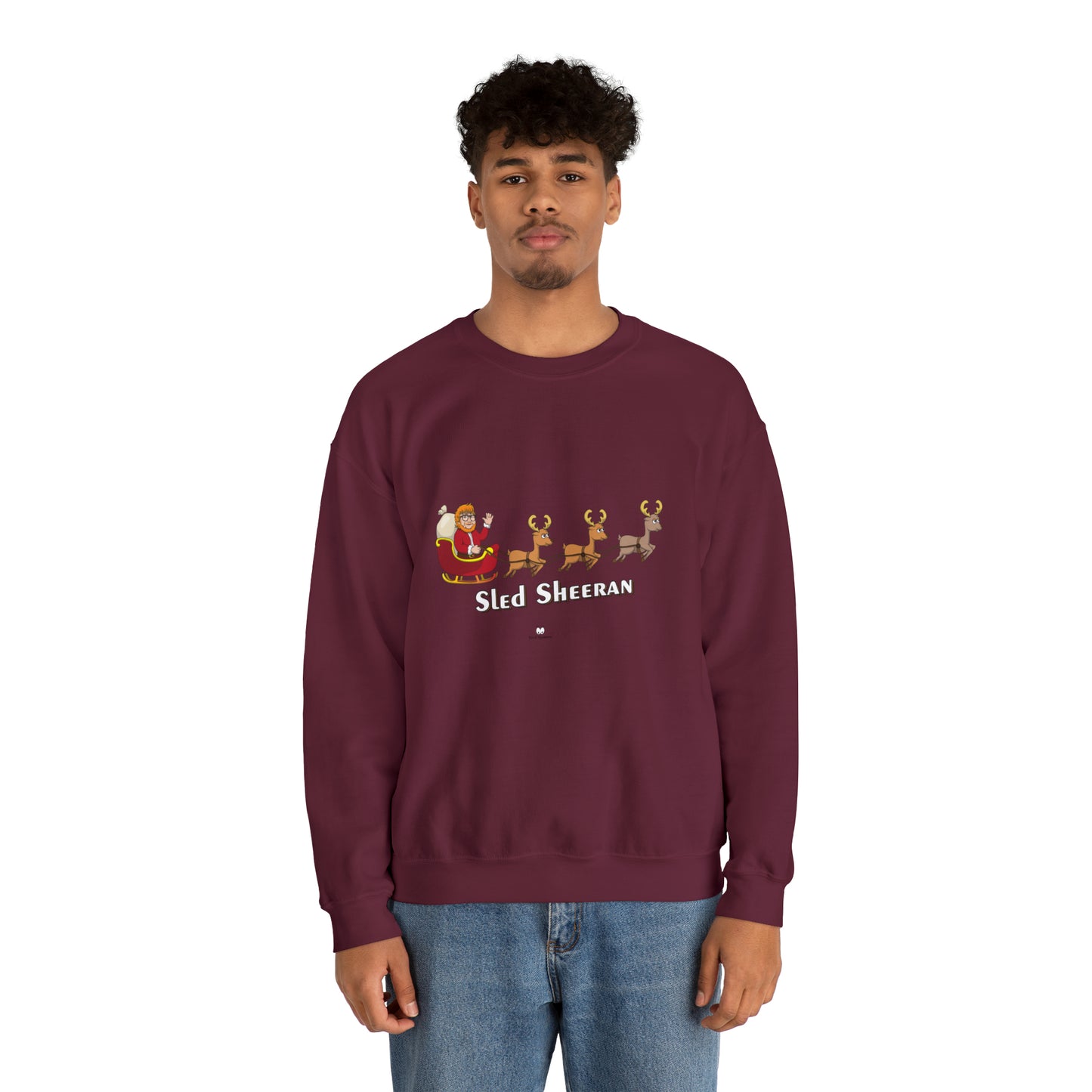 Sled Sheeran Christmas sweatshirt