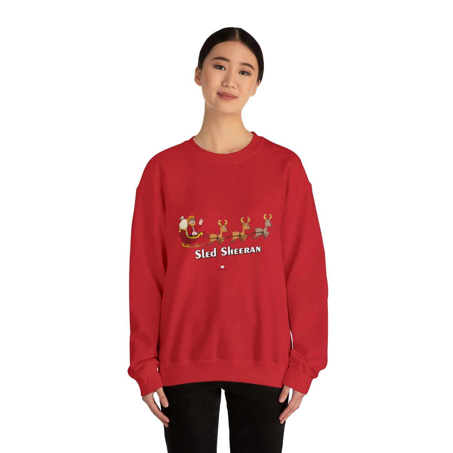 Sled Sheeran Christmas sweatshirt