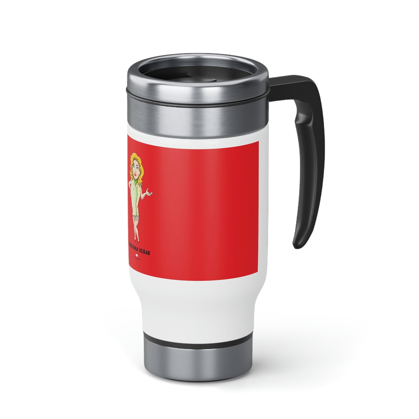 Madonna Kebab Stainless Steel Travel Mug with Handle