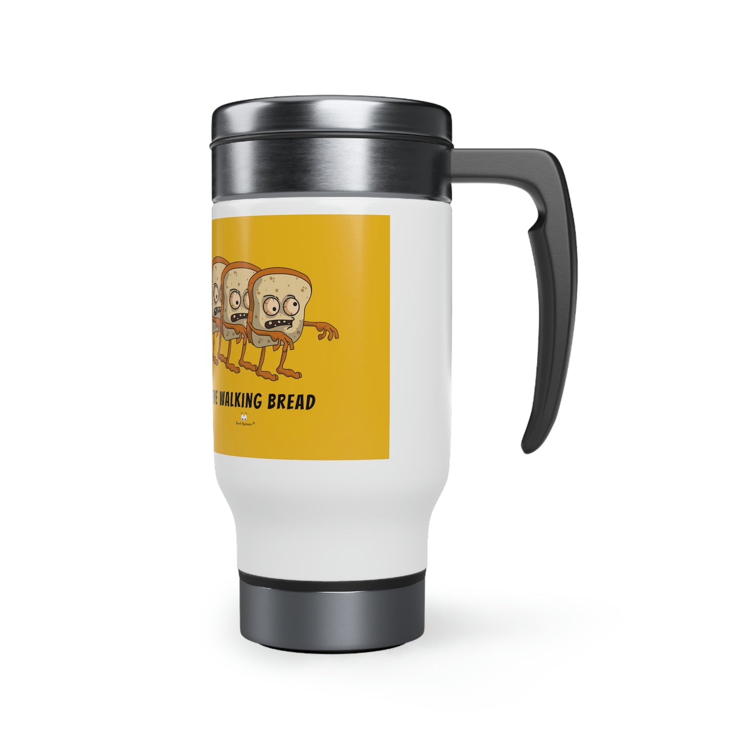 The Walking Bread- Stainless Steel Travel Mug with Handle