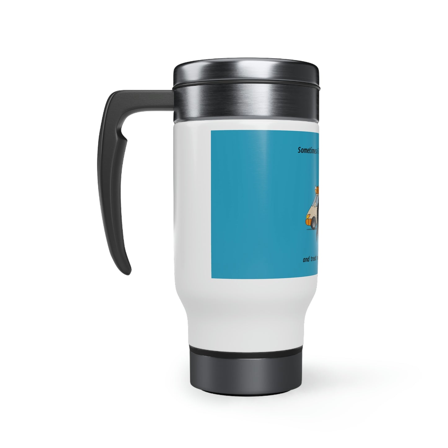 Scream- Stainless Steel Travel Mug with Handle, 14oz
