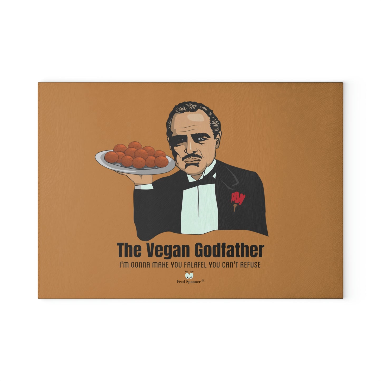 Vegan Godfather Glass Cutting Board