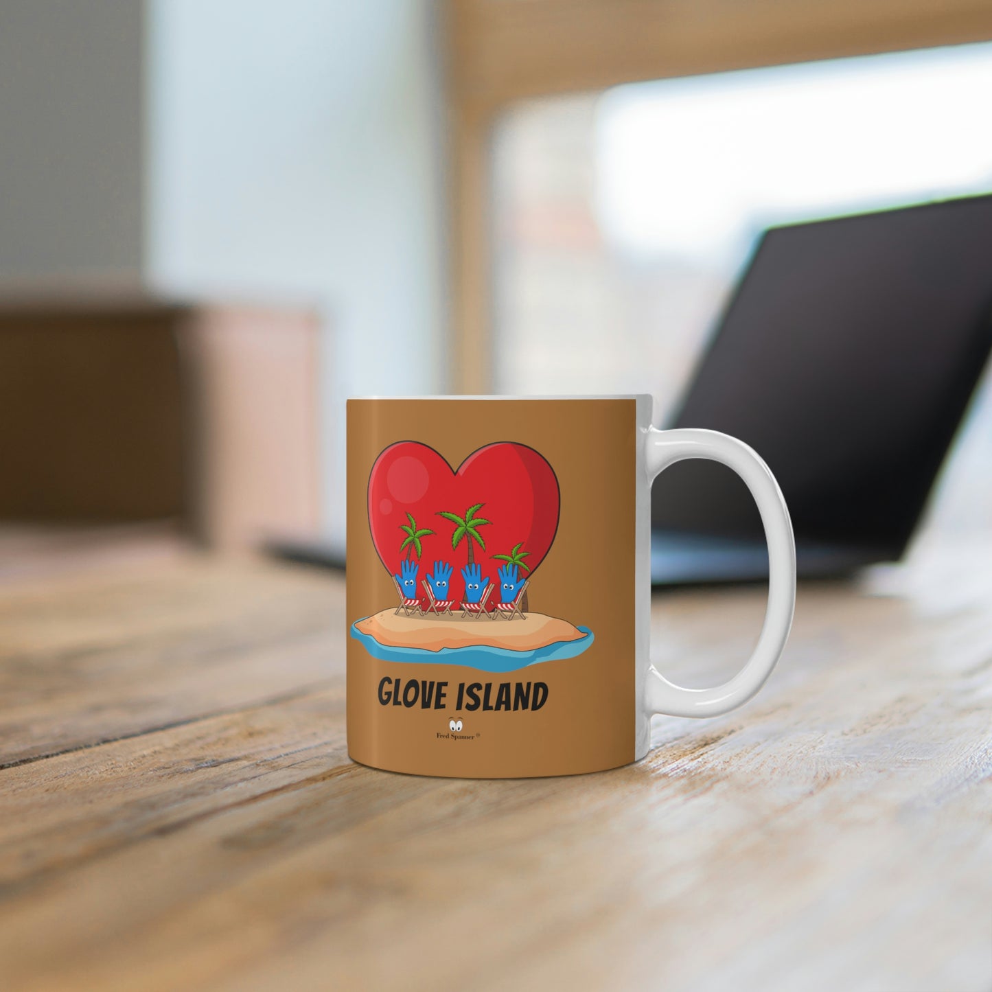 Glove Island Ceramic Coffee Cup