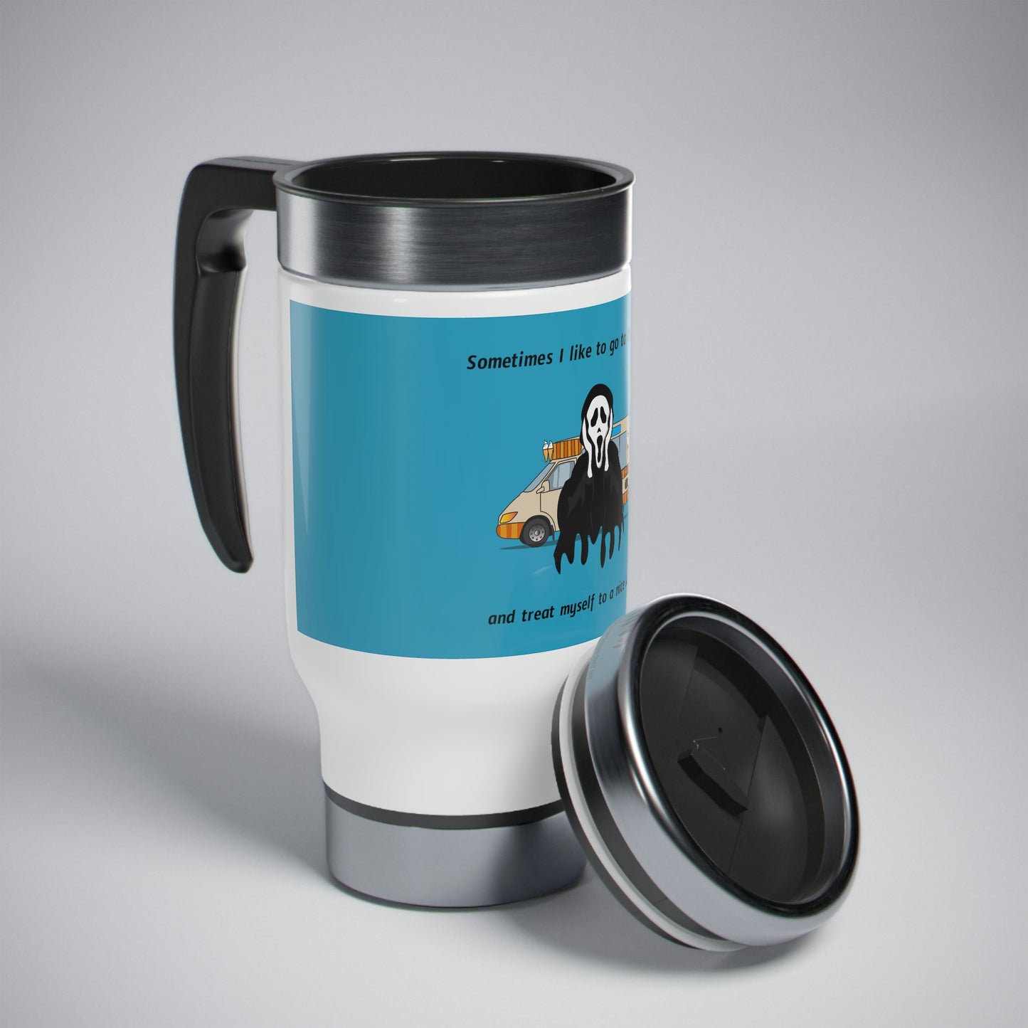 Scream- Stainless Steel Travel Mug with Handle, 14oz