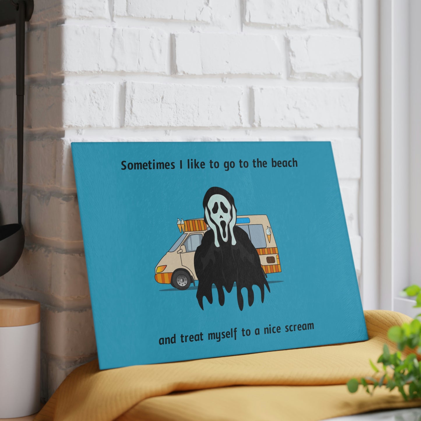 Scream- Glass Cutting Board