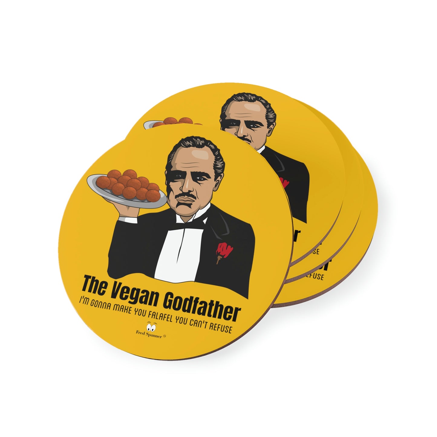 Vegan Godfather Coasters