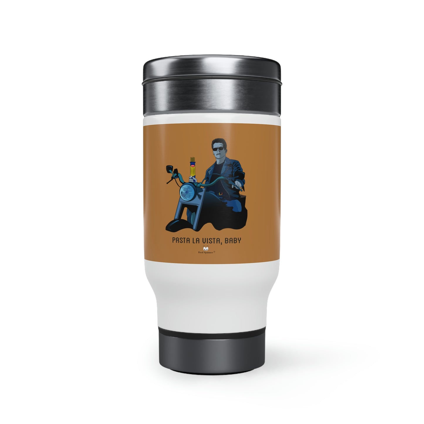 Pasta La Vista, Baby- Stainless Steel Travel Mug with Handle