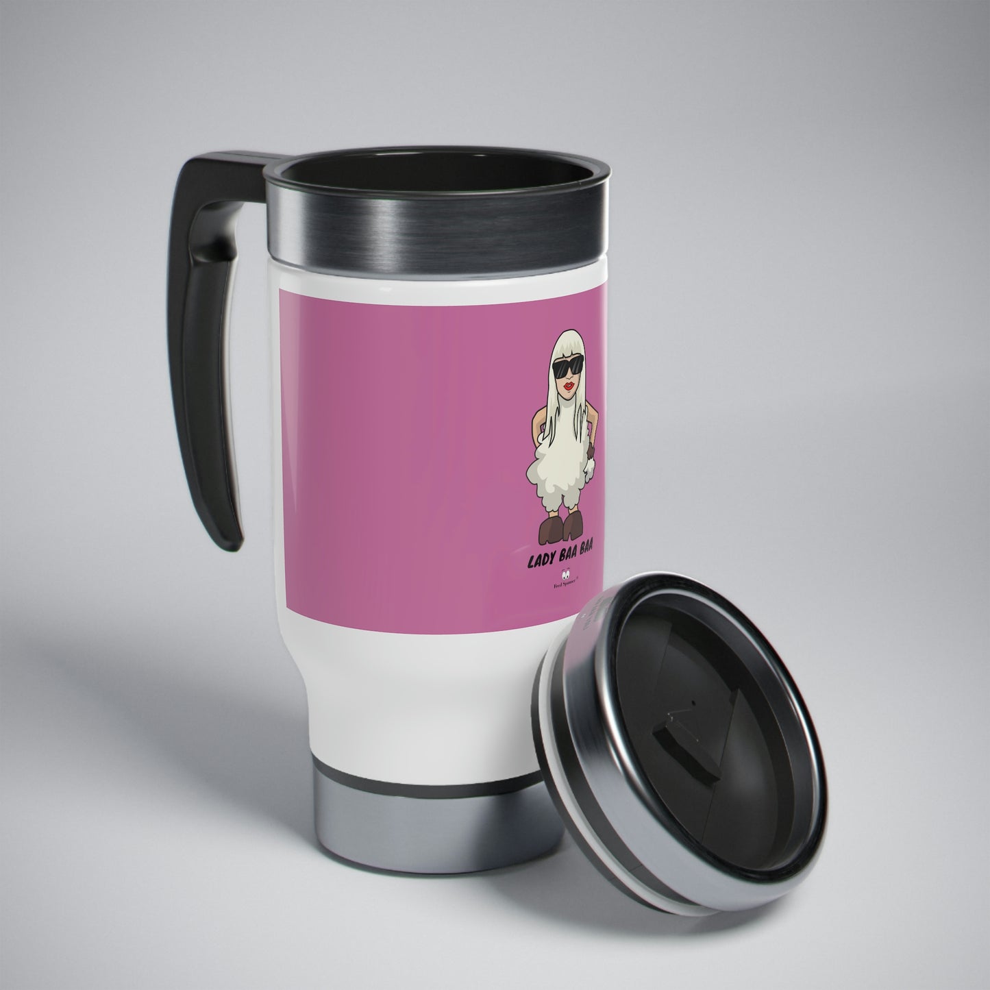 Lady Baa Baa Stainless Steel Travel Mug with Handle