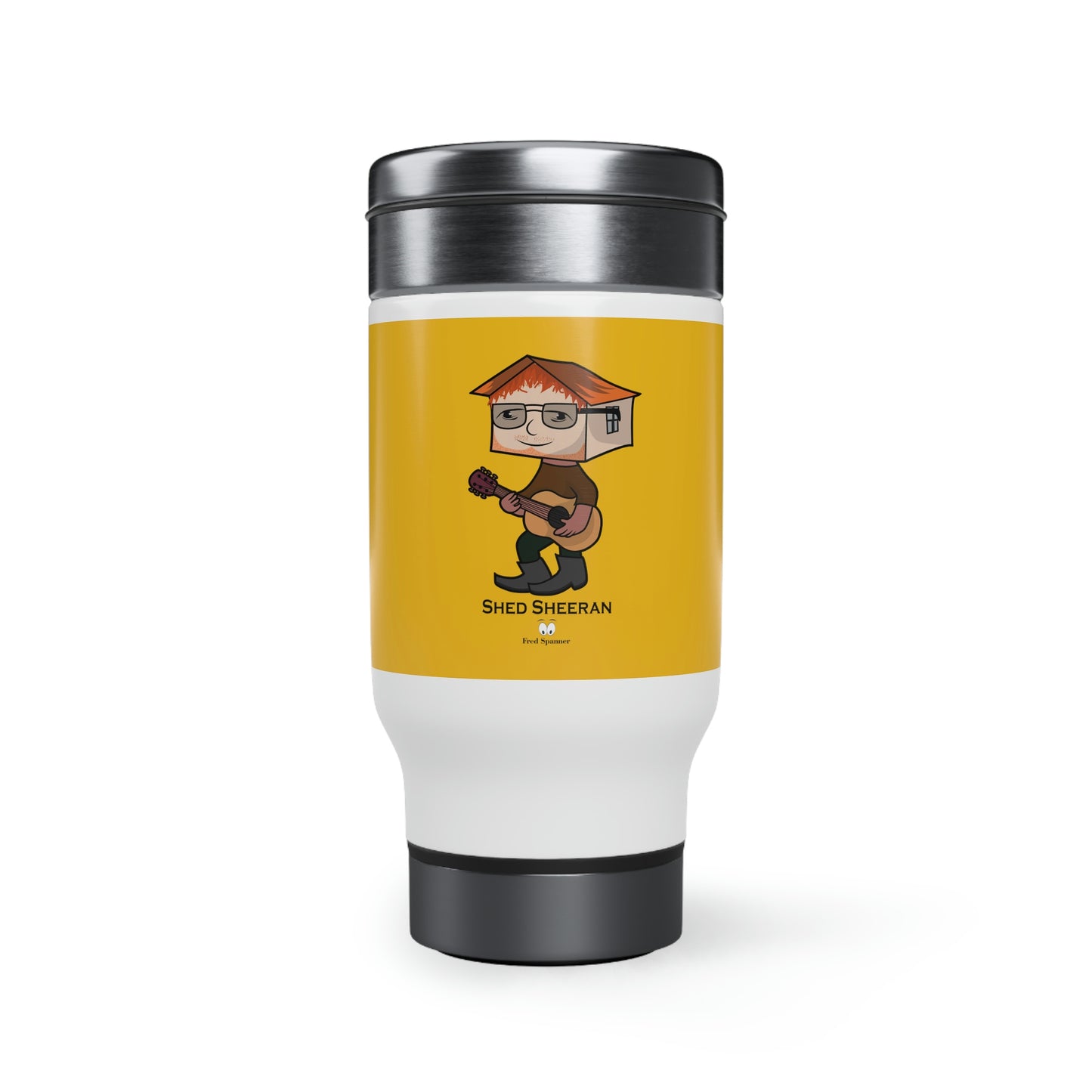 Shed Sheeran Stainless Steel Travel Mug with Handle
