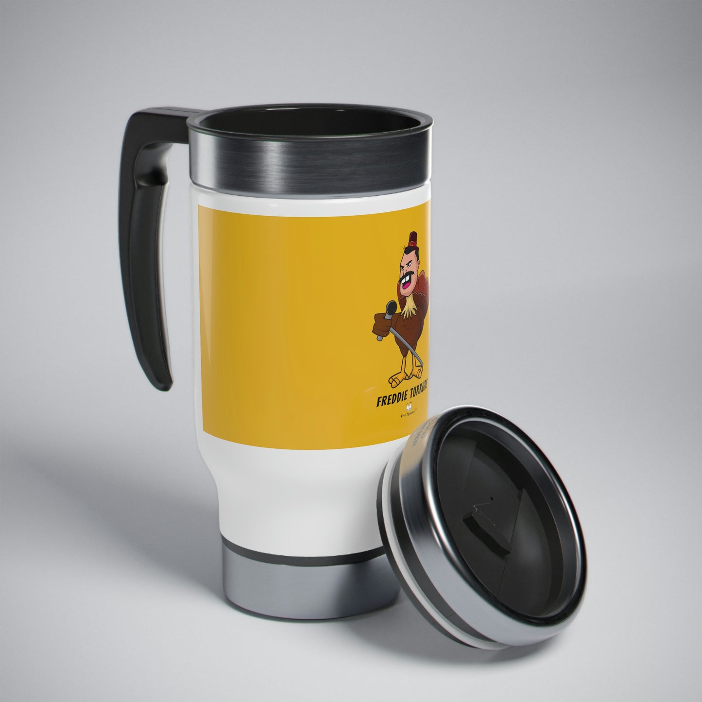 Freddie Turkury Stainless Steel Travel Mug with Handle