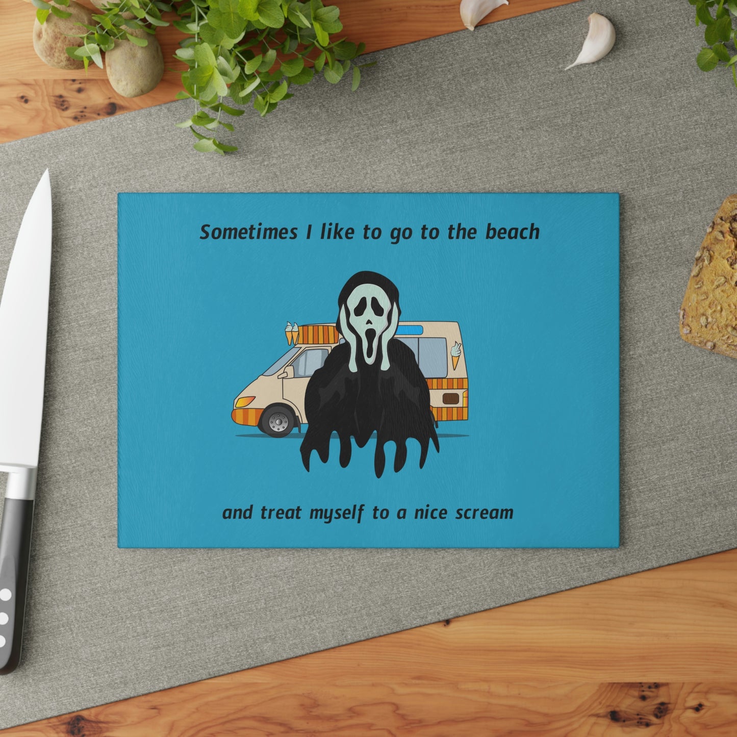 Scream- Glass Cutting Board