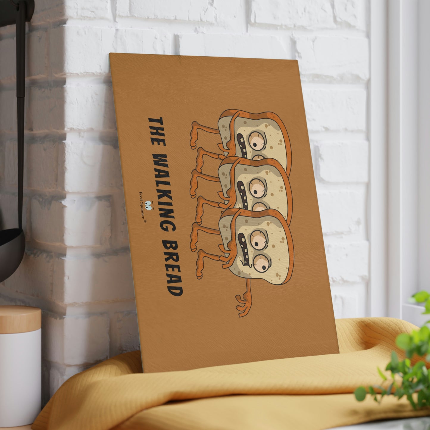 The Walking Bread - Glass Cutting Board