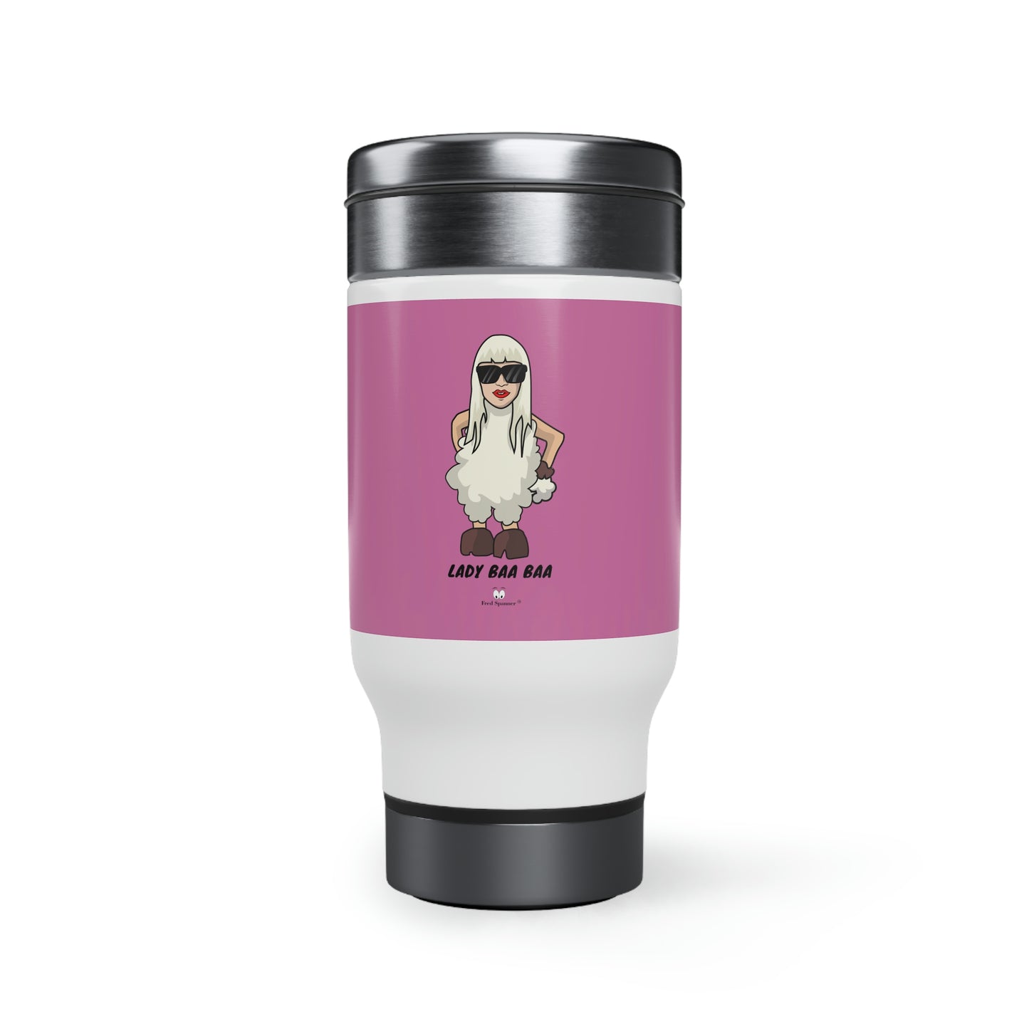 Lady Baa Baa Stainless Steel Travel Mug with Handle