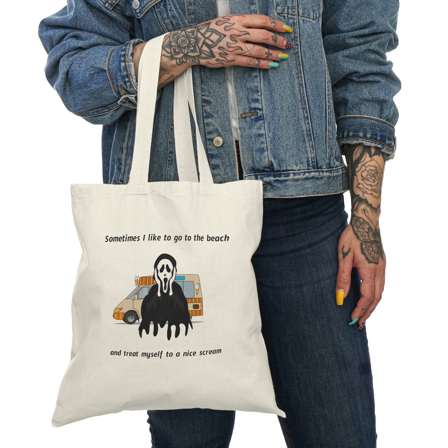 Scream- Natural Tote Bag