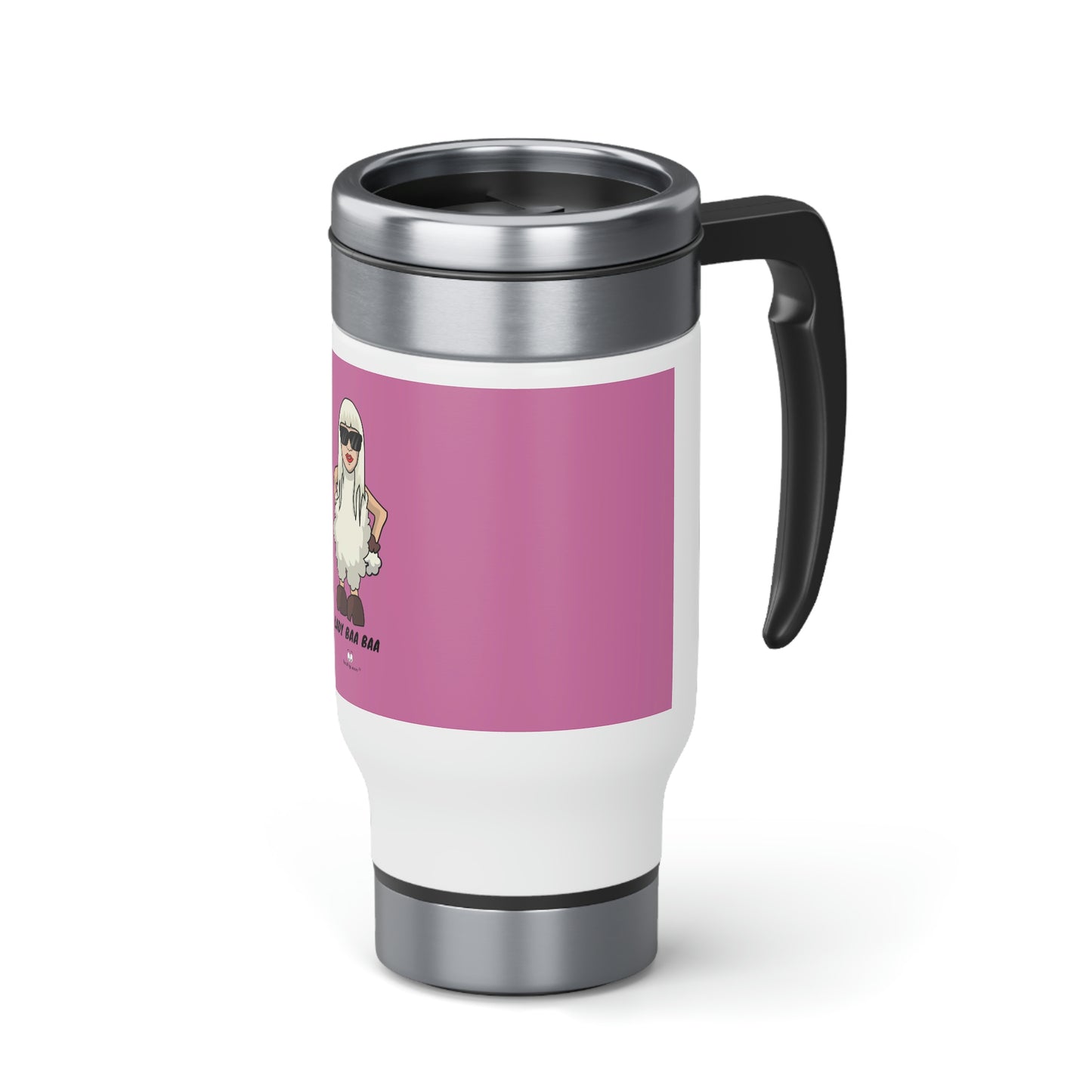 Lady Baa Baa Stainless Steel Travel Mug with Handle
