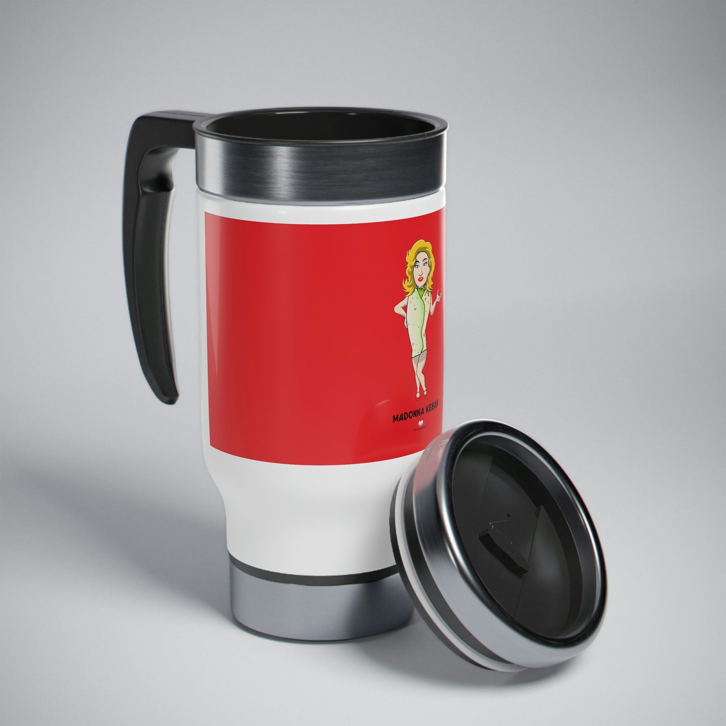 Madonna Kebab Stainless Steel Travel Mug with Handle