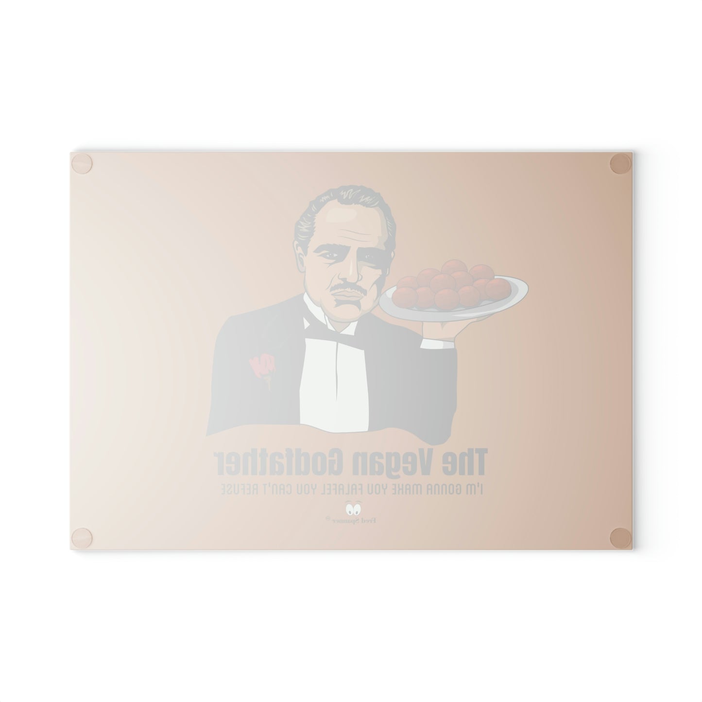 Vegan Godfather Glass Cutting Board