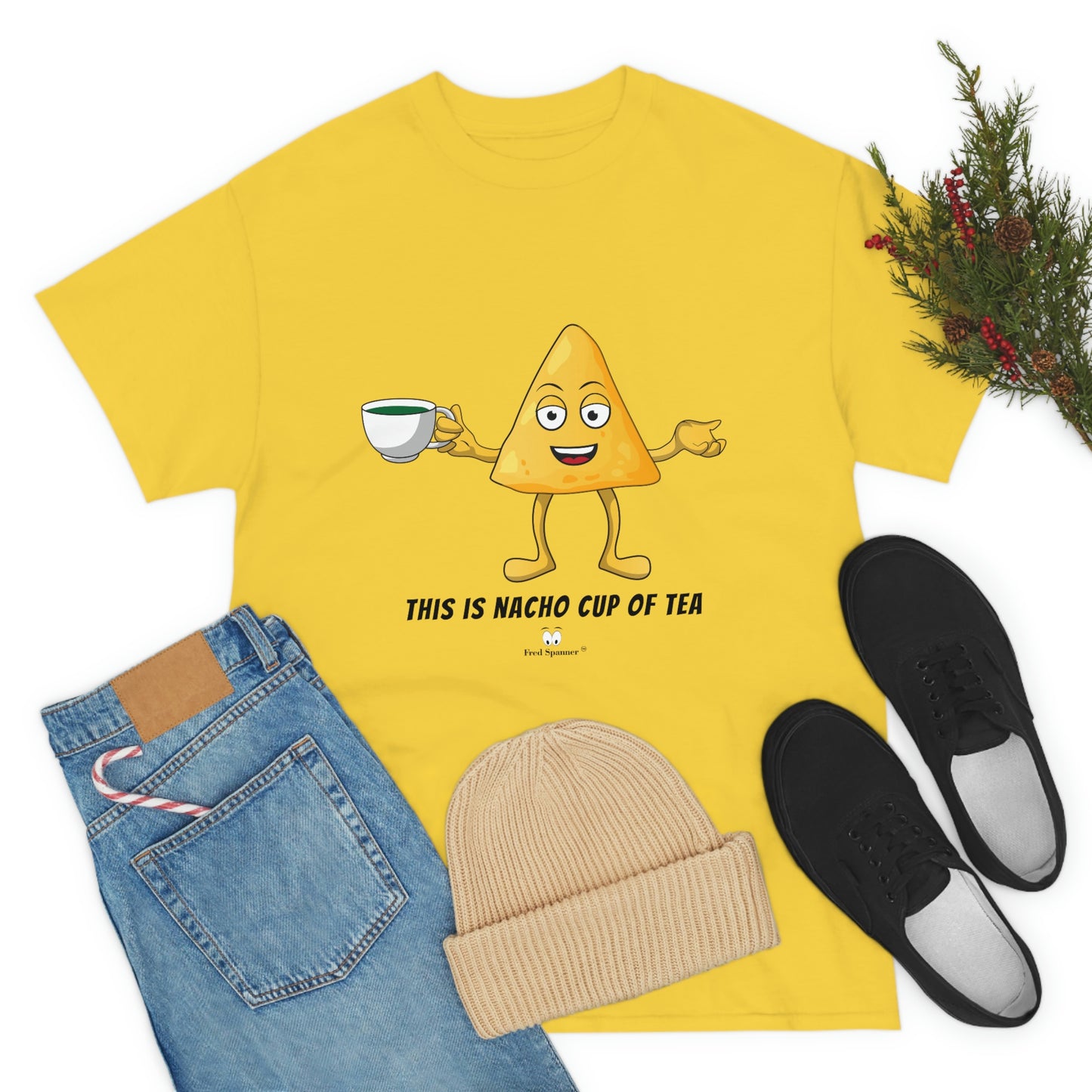 This is nacho cup of tea. Cotton Tee