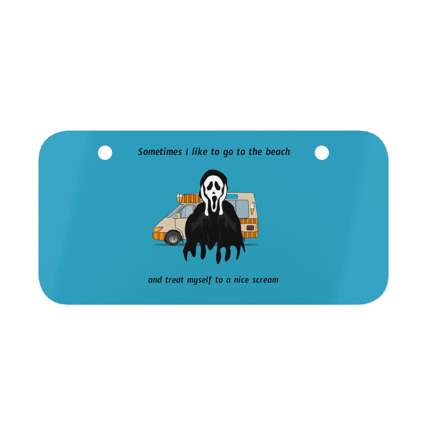 Scream- Mini License Plate