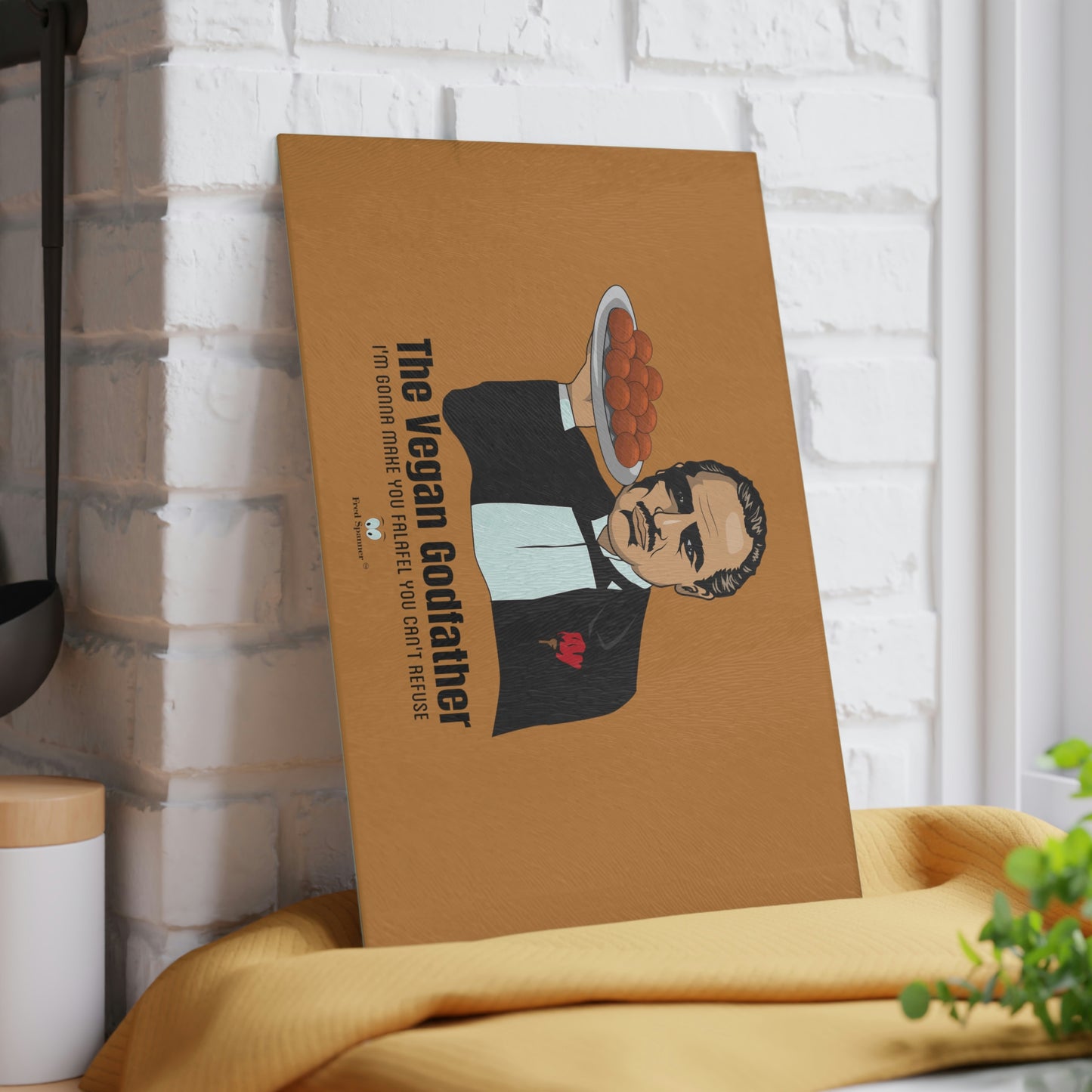 Vegan Godfather Glass Cutting Board
