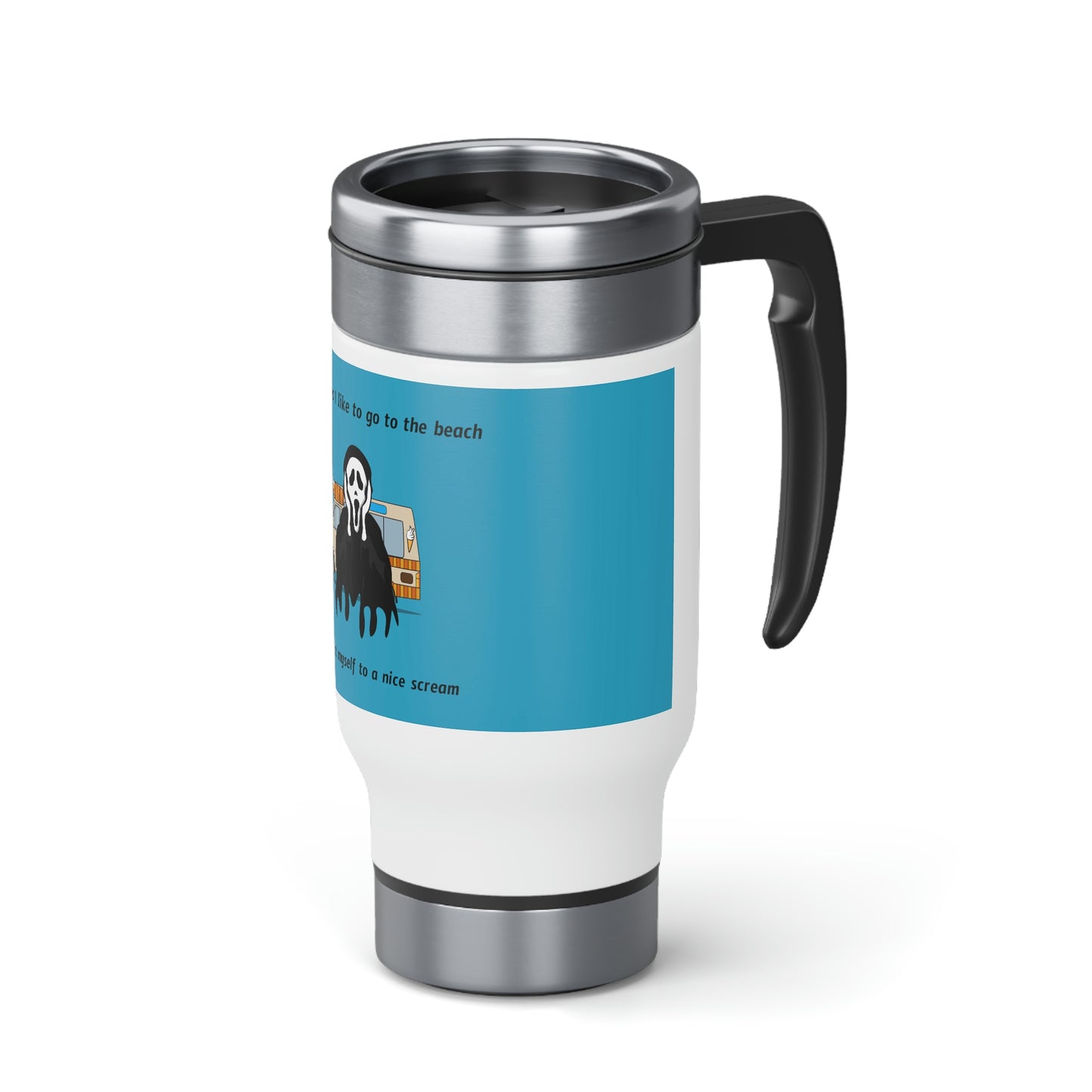 Scream- Stainless Steel Travel Mug with Handle, 14oz