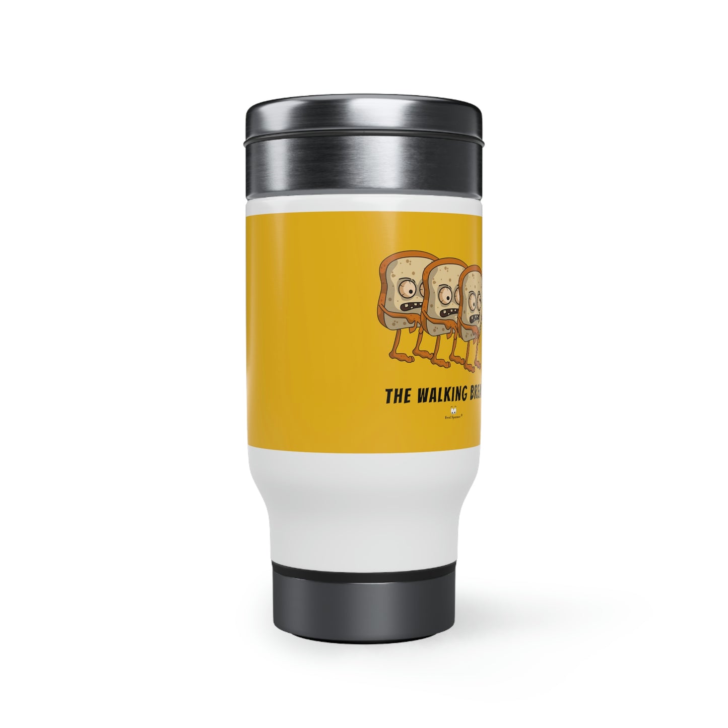 The Walking Bread- Stainless Steel Travel Mug with Handle