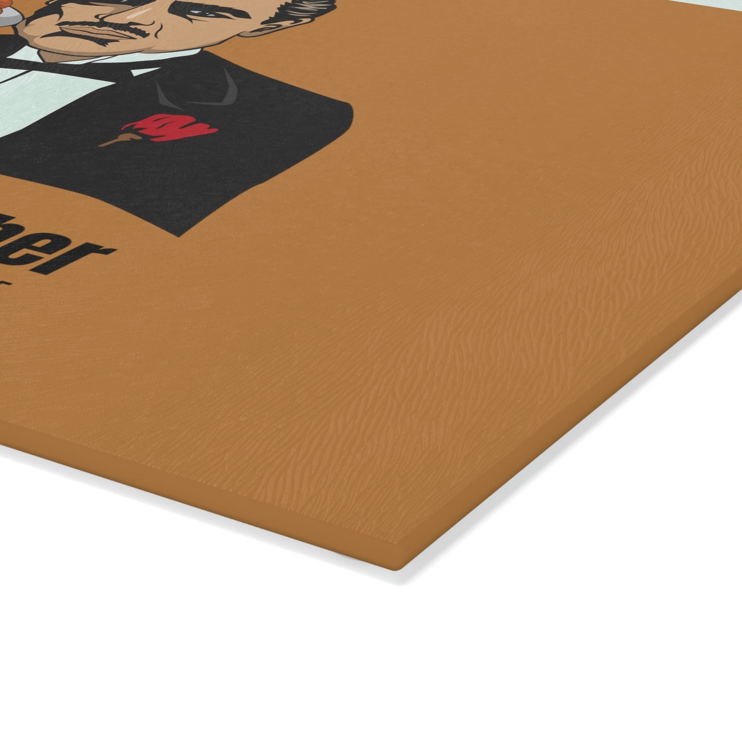 Vegan Godfather Glass Cutting Board