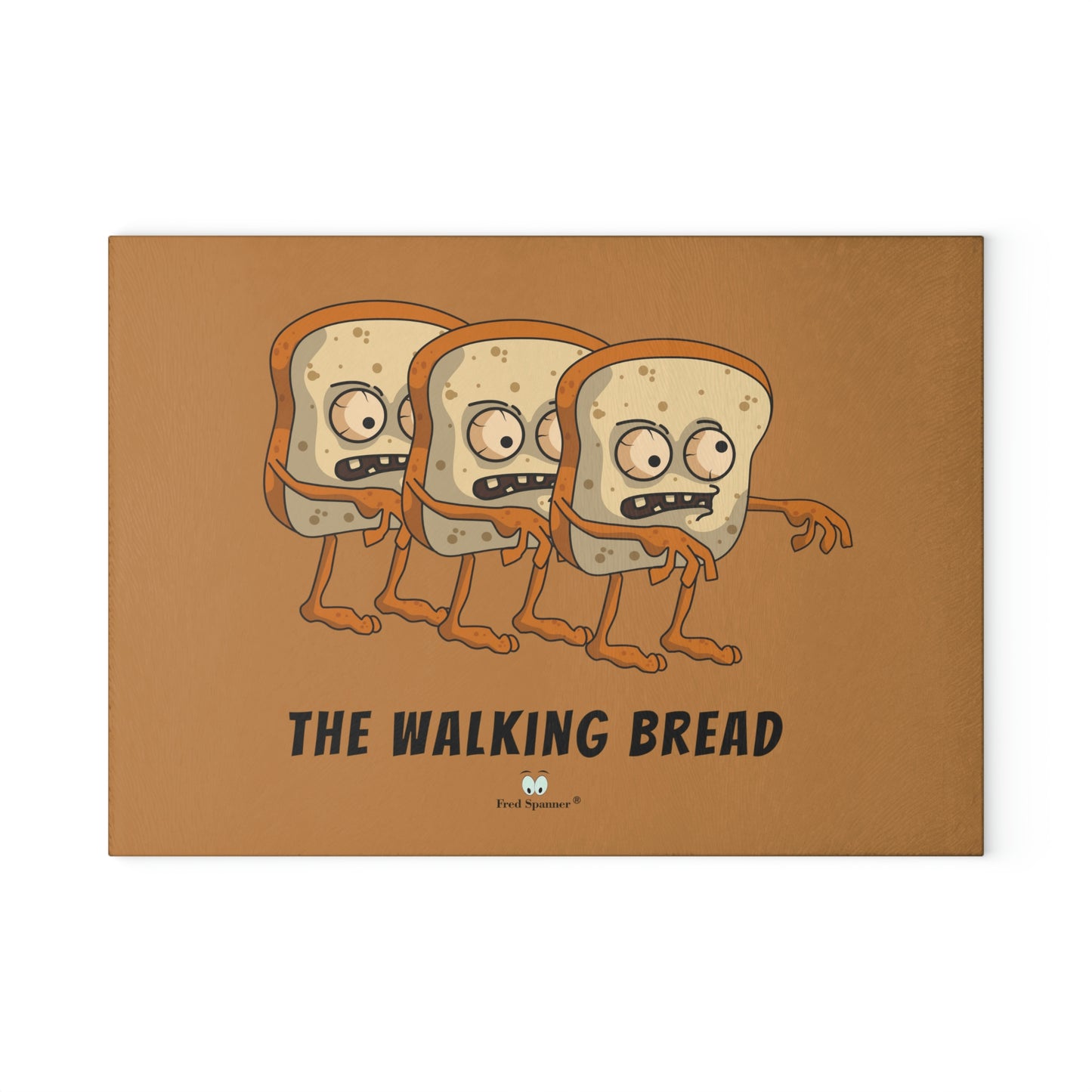 The Walking Bread - Glass Cutting Board