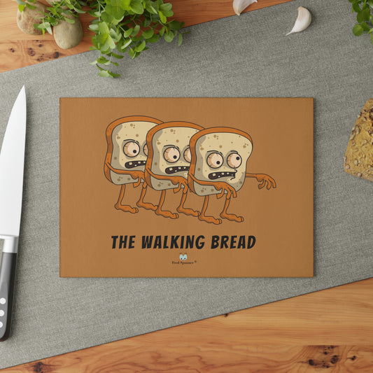The Walking Bread - Glass Cutting Board